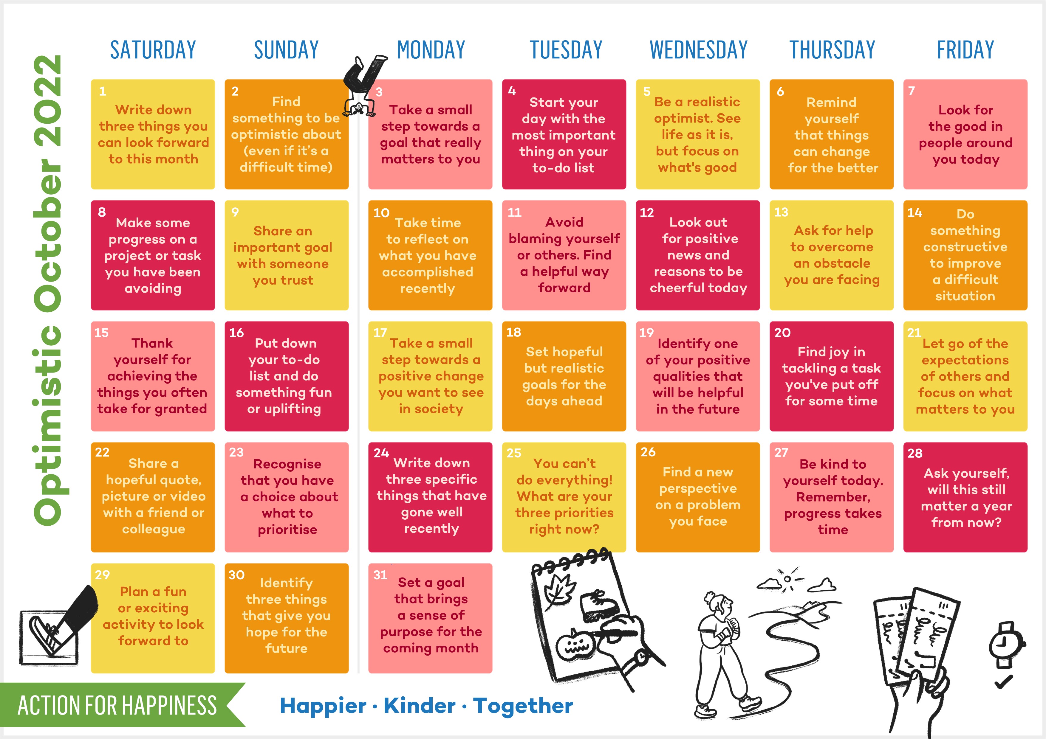 Optimistic October | Action for Happiness